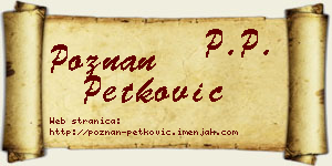 Poznan Petković vizit kartica
